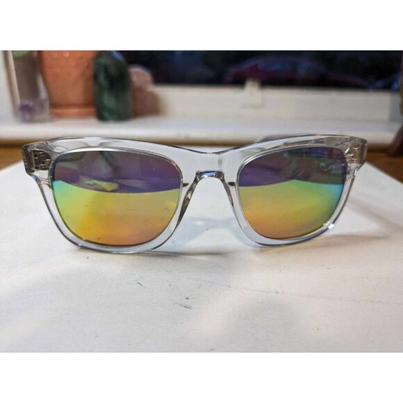 Love is Love Transparent Square Frame Rainbow Lens Sunglasses - Picture 2 of 10